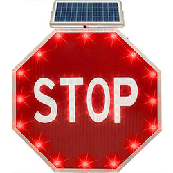 HTL-6060F ΦΩΤΕΙΝΗ ΠΙΝΑΚΙΔΑ ΣΗΜΑΝΣΗΣ STOP ΜΕ ΠΑΛΛΟΜΕΝΟ ΦΩΤΙΣΜΟ LED (FLASHING) OEM