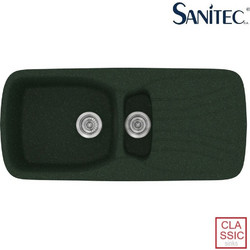 Sanitec Classic 309 Επικαθήμενος Νεροχύτης Γρανίτη Αντιστρεφόμενος Ματ Granite Green 97x51cm