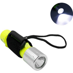 LED Υποβρύχιος Φακός Κατάδυσης 1 SMD με Ρυθμιζόμενο Λουράκι Κίτρινος