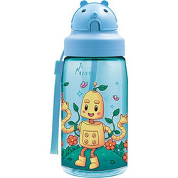 Laken Tritan Robot Eco Παιδικό Μπουκάλι Πλαστικό BPA Free με Καλαμάκι Μπλε 450ml