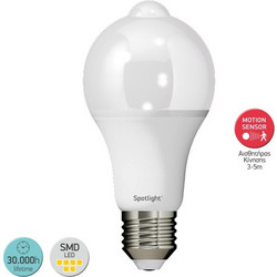 E27 A60 9WATT 4000K MOTION SENSOR / SP5538