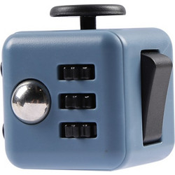 Anti Stress Fidget Cube Αγχολυτικός Κύβος Μαύρο-Τυρκουάζ (OEM)