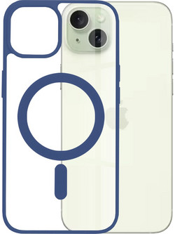 Techsuit MagSafe Pro Back Cover Transparent / Blue (iPhone 15 Plus)