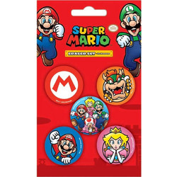 Super Mario Σετ με 5 Γομες Διάφορα Χρώματα