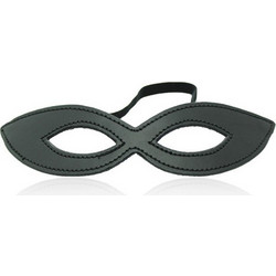 Mini Zorro black leather eye mask O/S