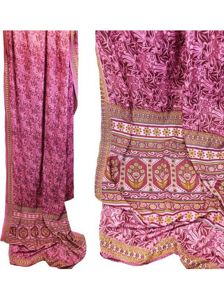 Ύφασμα vintage από σάρι (12) 5x1μ. - μεταξωτό vintage