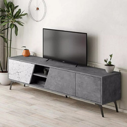 Megapap Έπιπλο Τηλεόρασης Ξύλινο Γκρι Μ180xΠ35.6xΥ48cm Fiona GP037-0075,3