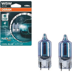 Osram W5W T10 Cool Blue Intense Αλογόνου 12V 5W 2τμχ