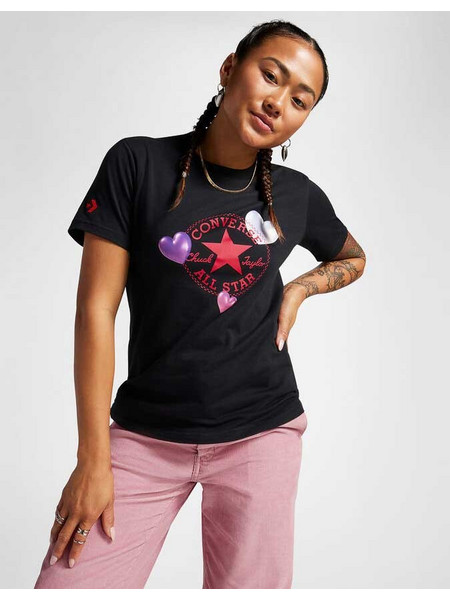 CONVERSE Κοντομάνικη Μπλούζα BEMY2K Slim Fit Tee BLACK γυναίκες
