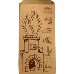Χαρτοσακούλα μεταφοράς τιμή σε kg Kraft σχέδιο Hot n Fresh 12 5x28cm Intertan - Σετ 10 c480441