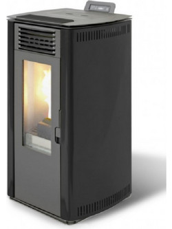 Adler Linea Round 12 Καναλάτη Black Σόμπα Pellet 10.1kw