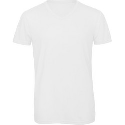 Ανδρικό T-Shirt V-Neck TM057 B & C Triblend White