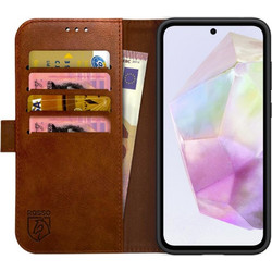 PU Θήκη Πορτοφόλι - Samsung Galaxy A35 - Rosso Element - Brown (8719246438318)