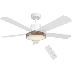 Izzy IZ-9032 Ανεμιστήρας Οροφής 132cm 100W με Φως & Τηλεχειριστήριο Λευκός