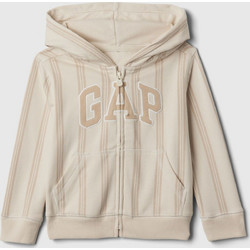 Μπεζ babyGap Logo Zip Φούτερ chino