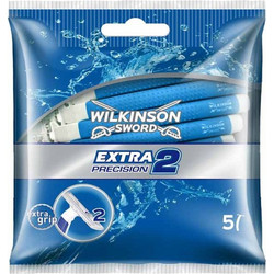 Wilkinson Sword Extra 2 Precision Ξυραφάκι μιας Χρήσης με 2 Λεπίδες & Λιπαντική Ταινία 5τμχ