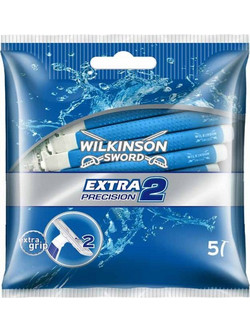 Wilkinson Sword Extra 2 Precision Ξυραφάκι μιας Χρήσης με 2 Λεπίδες & Λιπαντική Ταινία 5τμχ