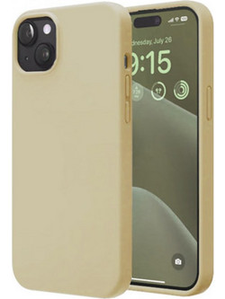 Θήκη Rubber Ενισχυμένης Σιλικόνης για iPhone 14 Μπεζ