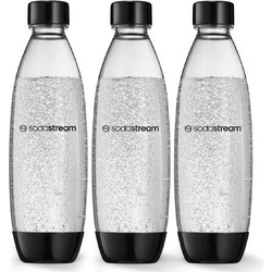 Sodastream Slim Μαύρο Πλαστικό Μπουκάλι 1lt (3 τεμάχια)
