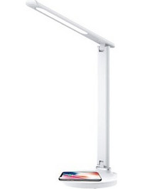 LED φωτιστικό γραφείου λευκό 7W 230V/5VDC με δυνατότητα εναλλαγής χρωμάτων CCT και ασύρματη φόρτιση έως 5W για κινητά με το πρότυπο Qi - 0-710
