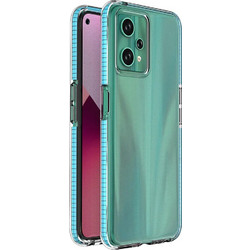 Spring Case for Realme 9 Pro silicone cover with frame light blue