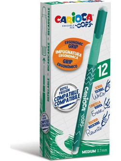 Carioca Oops Στυλό Διαρκείας που Σβήνει 0.7mm Πράσινο
