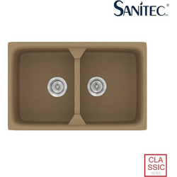 Sanitec Classic 318 Επικαθήμενος Νεροχύτης Γρανίτη Ματ Metallic Coffee 78x51cm