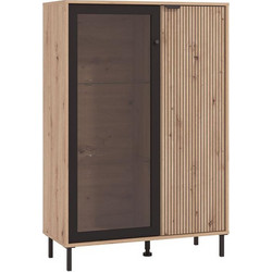 ΒΙΤΡΙΝΑ MAYENNE 2K VS1 ARTISAN OAK-ΜΑΥΡΟ MAT 93x40x137εκ 11013358