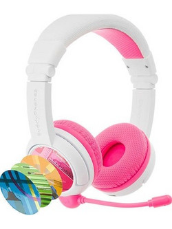 BuddyPhones School+ White / Pink
