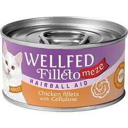 Wellfed Filleto Meze Adult Hairball Aid with Chicken Fillets with Cellulolse 70gr