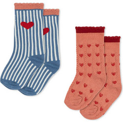 Konges Slojd 2 PACK JAQUARD SOCKS (KS101361 HEART MIX) Αγόρι Collection FW24-25
