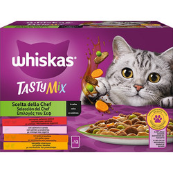 Whiskas Tasty Mix Adult with Chicken, Turkey, Beef & Cod in Gravy 12x85gr