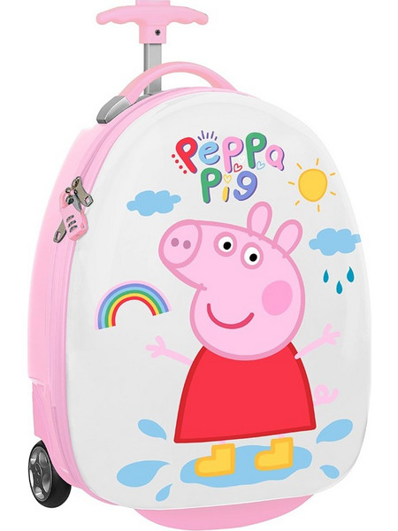 Safta Peppa Pig 612372848 Παιδική Βαλίτσα Καμπίνας 43x28x23cm με 2 Ρόδες Ροζ