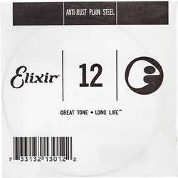 Elixir Strings PL012 Χορδή Ηλεκτρικής / Ακουστικής Κιθάρας Plain Steel 12"
