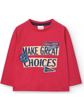 BOBOLI Knit t-Shirt for baby boy -BCI - 309035 - ΑΓΟΡΙ - ruby red