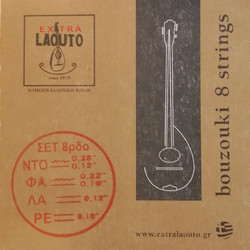 Extra Laouto Σετ 8 Χορδές Μπουζουκιού 10-28" Extra Light Tension