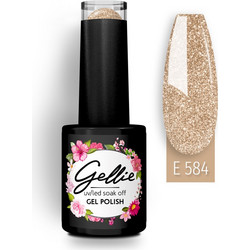 Gellie UV Led Soak Off E 584 Glitter Ημιμόνιμο Βερνίκι Νυχιών 10ml