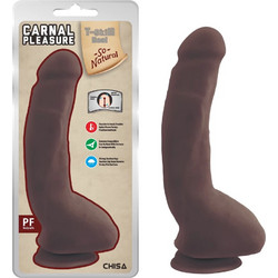 Chisa Novelties Carnal Pleasure Ρεαλιστικό Dildo με Βεντούζα & Όρχεις 23.5cm Καφέ