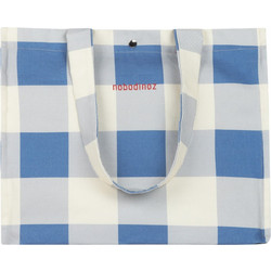 PORTOFINO. Τσάντα Tote Blue Checks