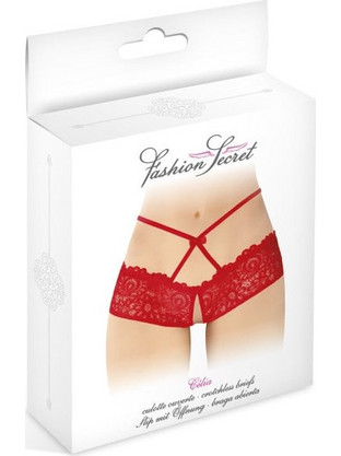 CELIA RED OPEN PANTIES TU