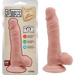 Chisa Novelties Flatterer Ρεαλιστικό Dildo με Βεντούζα & Όρχεις 18cm Flesh