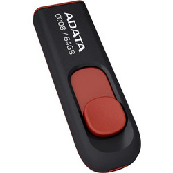 Adata DashDrive C008 64GB USB Stick 2.0 με USB-A Μαύρο