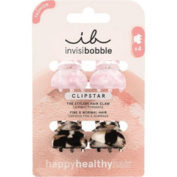 Invisibobble Σετ Κλιπς για Μαλλιά Clipstar Petit Four Λιλά 4τμχ