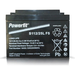Mπαταρία GNB by Exide,POWERFIT S112/25L F5 12V 25Ah AGM