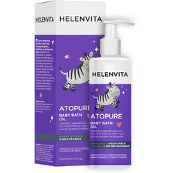 Helenvita Atopure Baby Βρεφικό Λάδι Καθαρισμού για Ατοπικό Δέρμα Χαμομήλι & Καρύδα με Αντλία 200ml