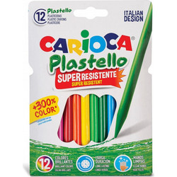 Carioca Plastello Κηρομπογιές Σετ 12τμχ