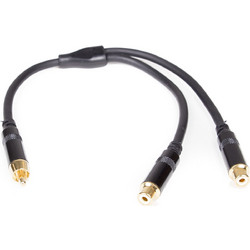 MASTER AUDIO RCA100 Τερματισμένο Καλώδιο Τύπου Υ 2xRCAF-RCAM, 30cm