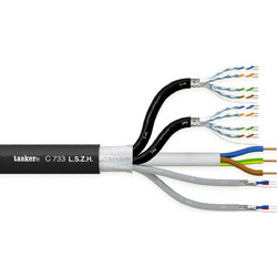 TASKER C733 LSZH Υβριδικό Καλώδιο Comby Digital Audio + CAT7 + Power 2x2x0.22+2x(4x2x0.15)+3x1.50 in LSZH (Bulk m)