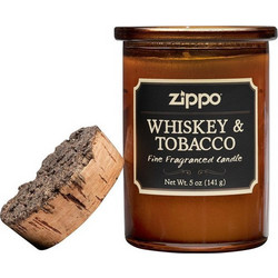 ZIPPO ΑΡΩΜΑΤΙΚΟ ΚΕΡΙ ΣΕ ΒΑΖΟ WHISKEY & TOBACCO 35 ΩΡΩΝ 7x11,4CM 141GR