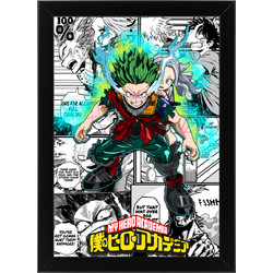 Ξύλινο κάδρο με θέμα τον Izuku Midoriya